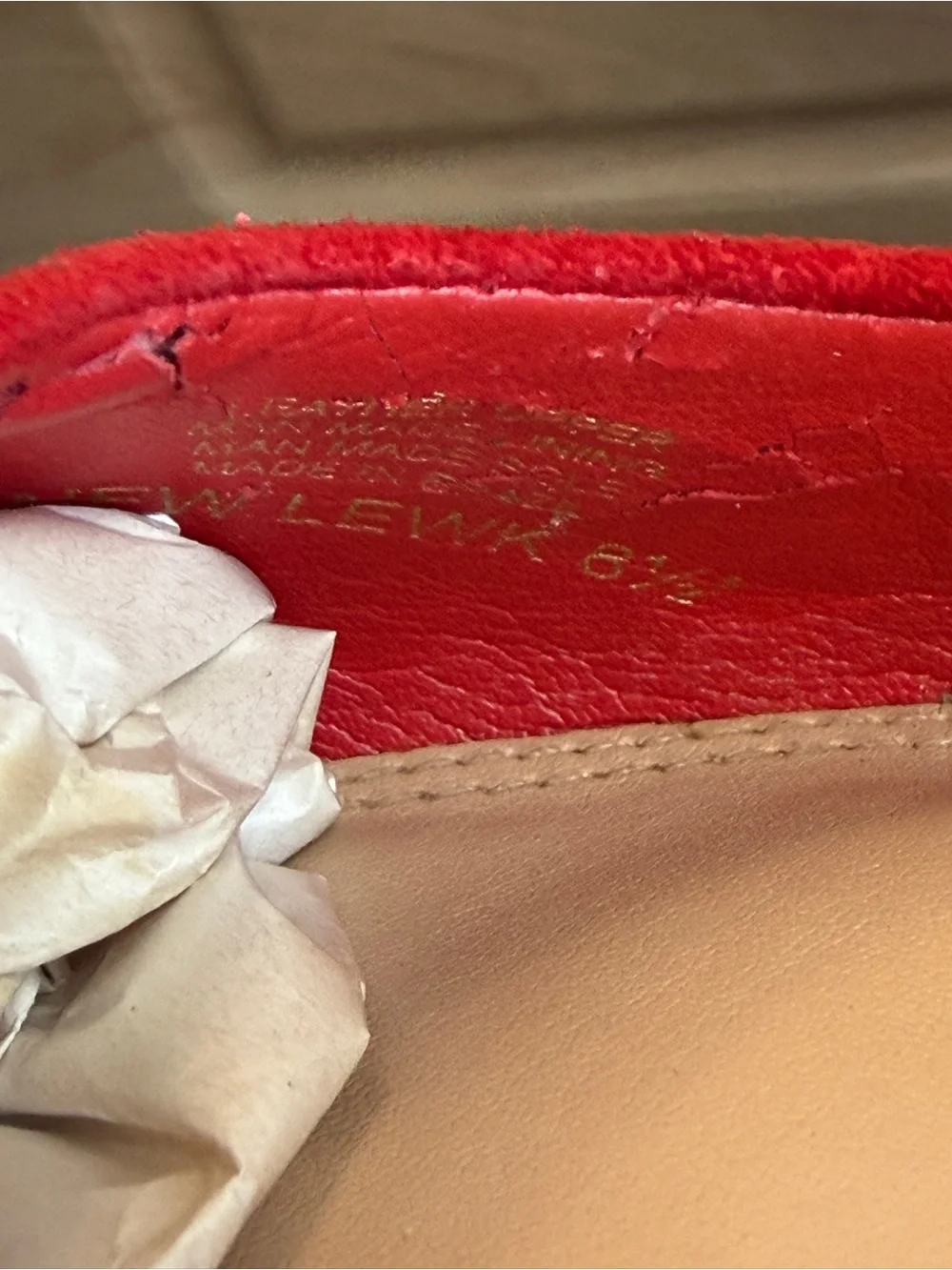 Gianni Bini Women's Red Leather Suede Block Heel Ankle Strap Pumps Size 8.5 Flaw